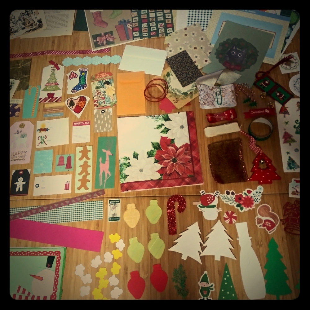 150+ Piece Scrapbook Junk Journal Christmas Kit